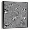 Wavy Monochrome Illusion – Geometric Abstract Art Prints