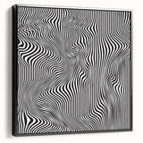 Wavy Monochrome Illusion – Geometric Abstract Art Prints