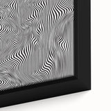 Wavy Monochrome Illusion – Geometric Abstract Art Prints