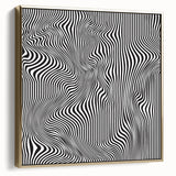 Wavy Monochrome Illusion – Geometric Abstract Art Prints
