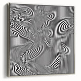 Wavy Monochrome Illusion – Geometric Abstract Art Prints