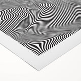 Wavy Monochrome Illusion – Geometric Abstract Art Prints