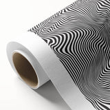 Wavy Monochrome Illusion – Geometric Abstract Art Prints