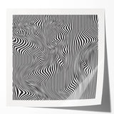 Wavy Monochrome Illusion – Geometric Abstract Art Prints