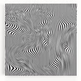Wavy Monochrome Illusion – Geometric Abstract Art Prints