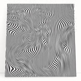 Wavy Monochrome Illusion – Geometric Abstract Art Prints