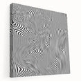 Wavy Monochrome Illusion – Geometric Abstract Art Prints