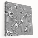 Wavy Monochrome Illusion – Geometric Abstract Art Prints