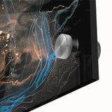 High-End Abstract Wall Decor – Black & Royal Blue Luxury Art