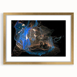 High-End Abstract Wall Decor – Black & Royal Blue Luxury Art