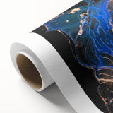 High-End Abstract Wall Decor – Black & Royal Blue Luxury Art