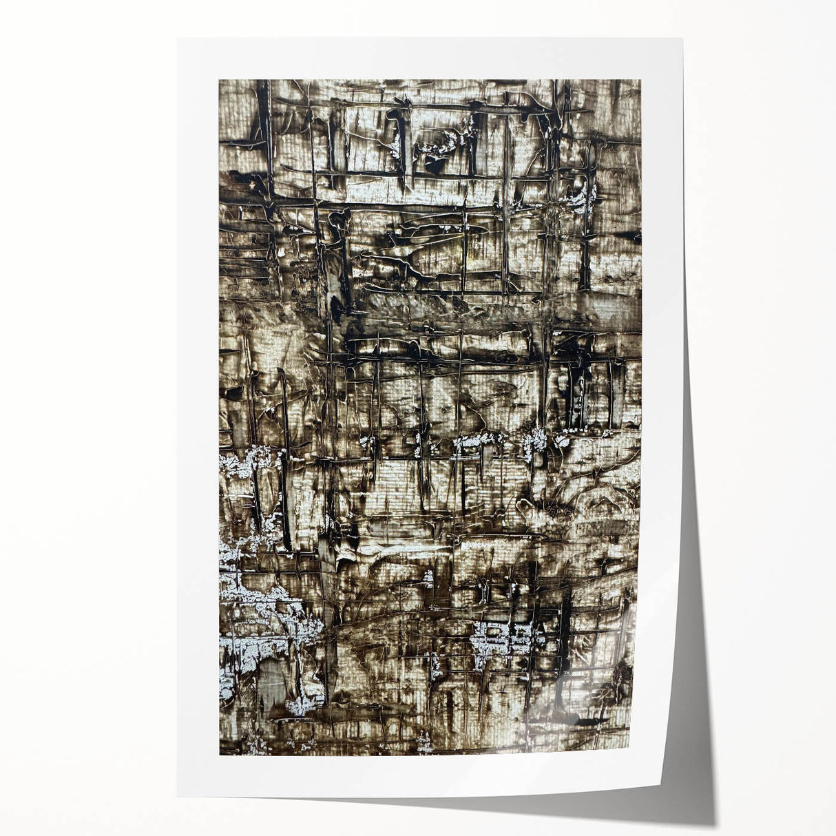Earthen Harmony Abstracts - Earth Tone Art with Textured Layers