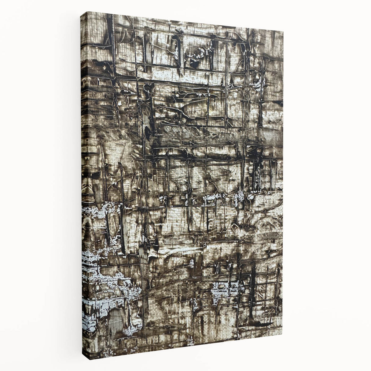 Earthen Harmony Abstracts - Earth Tone Art with Textured Layers