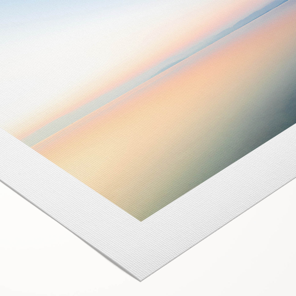 Abstract Minimalist Landscape Paintings – Torii Gate at Sunrise