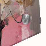 Abstract Art for Sale - Pink and Gold Textured Canvas Print