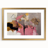Abstract Art for Sale - Pink and Gold Textured Canvas Print