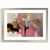 Abstract Art for Sale - Pink and Gold Textured Canvas Print