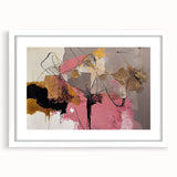 Abstract Art for Sale - Pink and Gold Textured Canvas Print