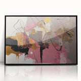 Abstract Art for Sale - Pink and Gold Textured Canvas Print