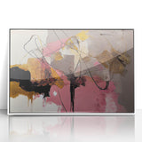 Abstract Art for Sale - Pink and Gold Textured Canvas Print