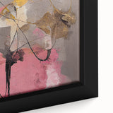 Abstract Art for Sale - Pink and Gold Textured Canvas Print