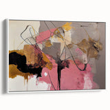 Abstract Art for Sale - Pink and Gold Textured Canvas Print