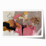 Abstract Art for Sale - Pink and Gold Textured Canvas Print