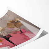 Abstract Art for Sale - Pink and Gold Textured Canvas Print