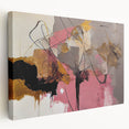 Abstract Art for Sale - Pink and Gold Textured Canvas Print