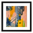 Modern Art Prints – Bold Abstract Canvas in Mustard Yellow & Navy