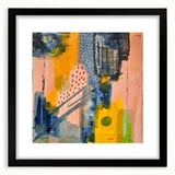 Modern Art Prints – Bold Abstract Canvas in Mustard Yellow & Navy