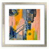 Modern Art Prints – Bold Abstract Canvas in Mustard Yellow & Navy