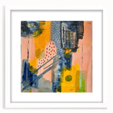 Modern Art Prints – Bold Abstract Canvas in Mustard Yellow & Navy