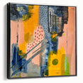 Modern Art Prints – Bold Abstract Canvas in Mustard Yellow & Navy