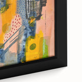 Modern Art Prints – Bold Abstract Canvas in Mustard Yellow & Navy