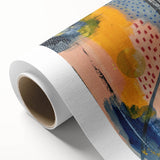 Modern Art Prints – Bold Abstract Canvas in Mustard Yellow & Navy