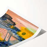 Modern Art Prints – Bold Abstract Canvas in Mustard Yellow & Navy