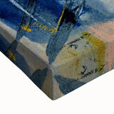 Modern Art Prints – Bold Abstract Canvas in Mustard Yellow & Navy