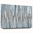 Zen Garden Wall Art – Calming Blue & White Abstract Print