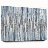 Zen Garden Wall Art – Calming Blue & White Abstract Print