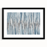 Zen Garden Wall Art – Calming Blue & White Abstract Print