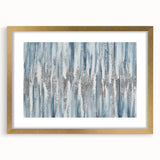 Zen Garden Wall Art – Calming Blue & White Abstract Print