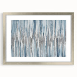 Zen Garden Wall Art – Calming Blue & White Abstract Print