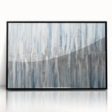 Zen Garden Wall Art – Calming Blue & White Abstract Print