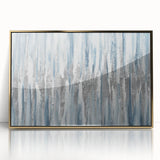 Zen Garden Wall Art – Calming Blue & White Abstract Print
