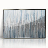 Zen Garden Wall Art – Calming Blue & White Abstract Print