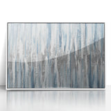 Zen Garden Wall Art – Calming Blue & White Abstract Print