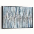Zen Garden Wall Art – Calming Blue & White Abstract Print