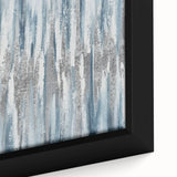 Zen Garden Wall Art – Calming Blue & White Abstract Print