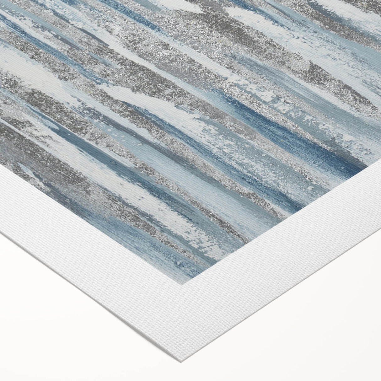 Zen Garden Wall Art – Calming Blue & White Abstract Print
